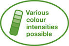 Various colour intensities possible