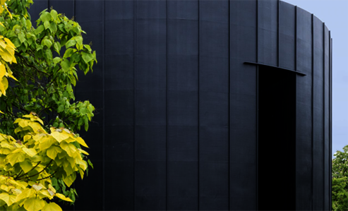 The 2022 Serpentine Pavilion Black Chapel in Osmo Garden Colour 7505 Jet Black