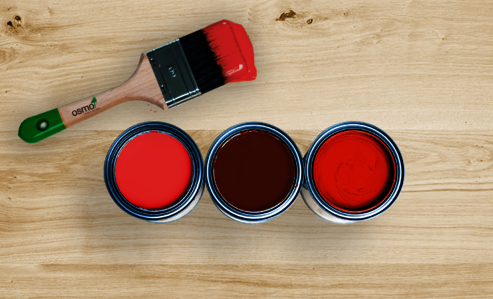 Warm red colours - Osmo Wood Wax Finish colour mixures