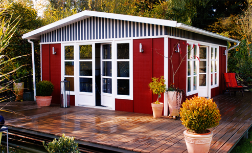 Dream summerhouse in classic Nordic Red with Osmo Country Colour 2308 Nordic Red