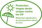 Protection longue durée unique contre les UV - Réduction significative du jaunissement naturel du bois