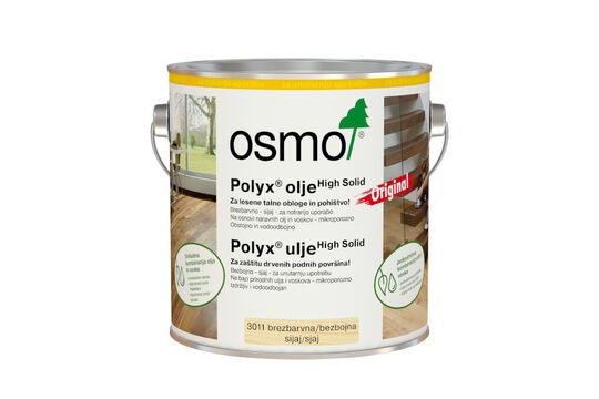 Osmo Polyx® olje Original za masivne lesene pod. Trden, odporen proti vodi in madežem.