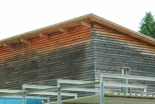 Greying timber cladding artifically