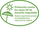 Protección contra los rayons UV de duración inigualable - Reduce significativamente el amarilleamiento natural de la madera