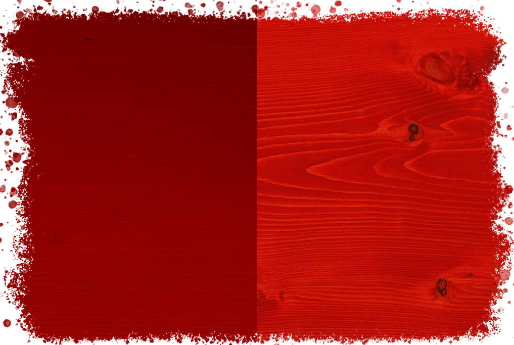 Wood Wax Finish Red in intense or transparent colours