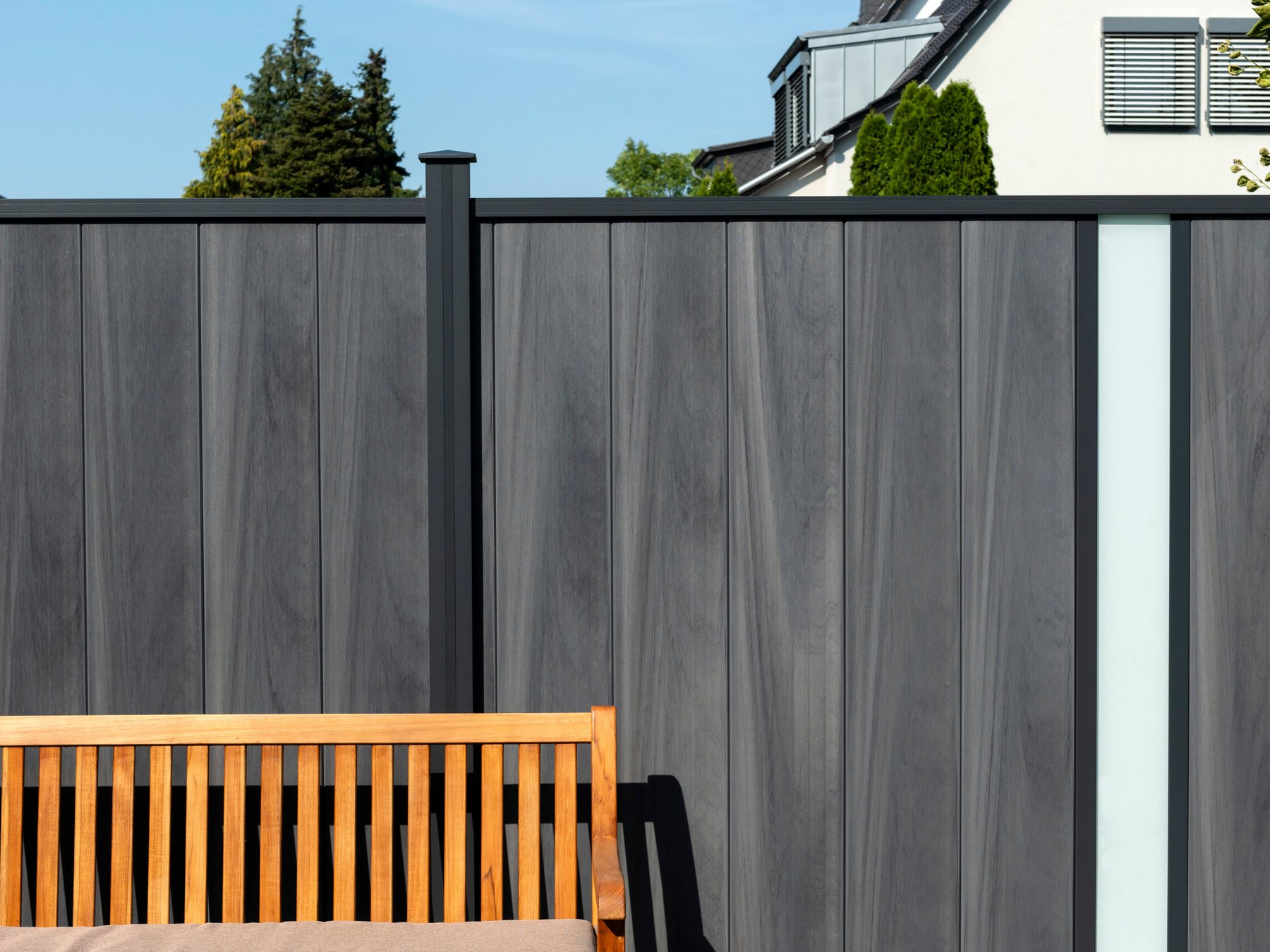 [Translate to Portugal:] Sichtblende Flex-Fence Greystone