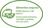 Alimentos seguros - EURO-Norma 1186 parte 5/14 - Inocuo para humanos, animales y plantas - una vez seco