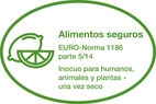 Alimentos seguros - EURO-Norma 1186 parte 5/14 - Inocuo para humanos, animales y plantas - una vez seco