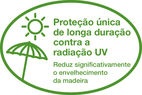 Proteção única de longa duração contra a radiação UV - Reduz significativamente o envelhecimento da madeira