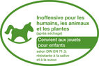 Inoffensive pour les humains, les animaux et les plantes (après séchage) - Convient aux jouets pour enfants selon DIN EN 71.3; résistante à la salive et à la sueur.