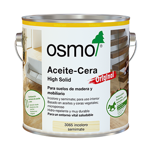 Osmo Aceite-cera es inocuo tanto para las personas como para los animales y es resistente a la saliva y al sudor