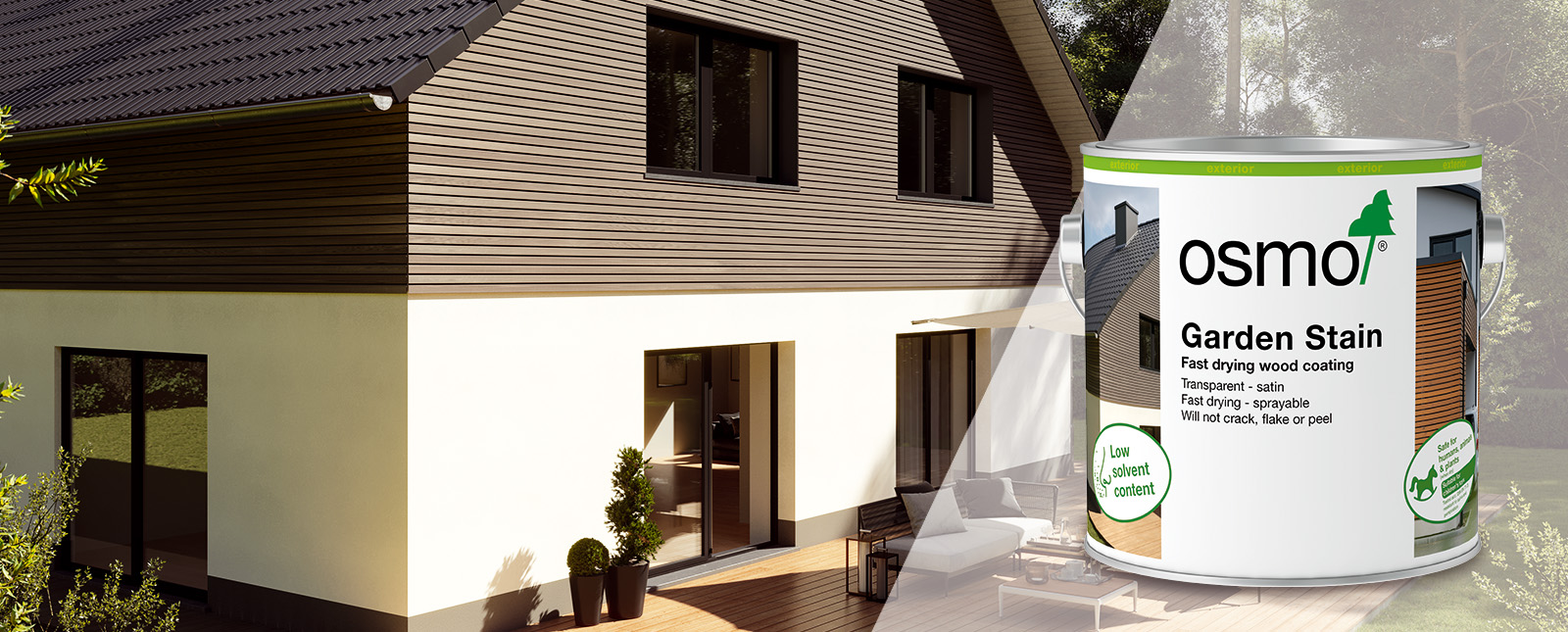 Osmo Garden Stain - Effective surface protection in current grey and brown shades