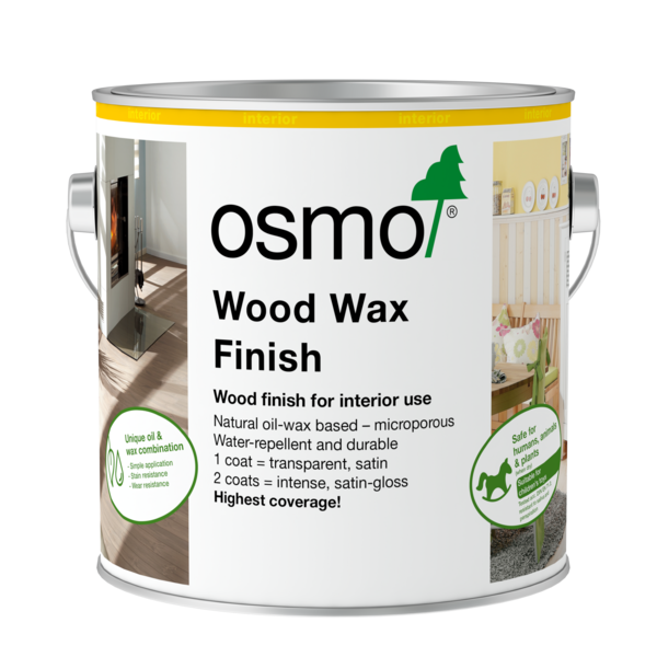 Osmo Wood Wax Finish in various colours for your furniture - easy-to-use and safe for children and pets.