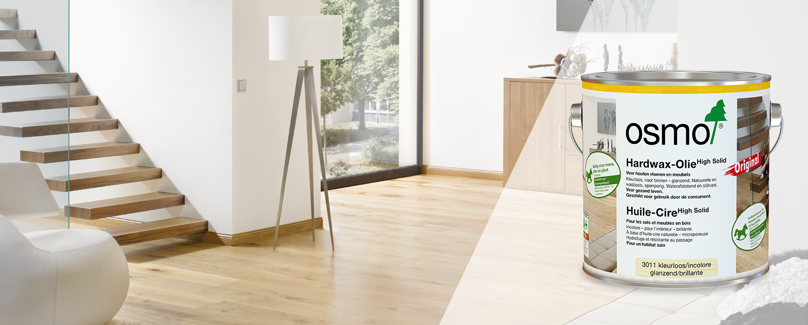 L'Huile-Cire Original est parfaitement adaptée aux besoins d'un plancher en bois