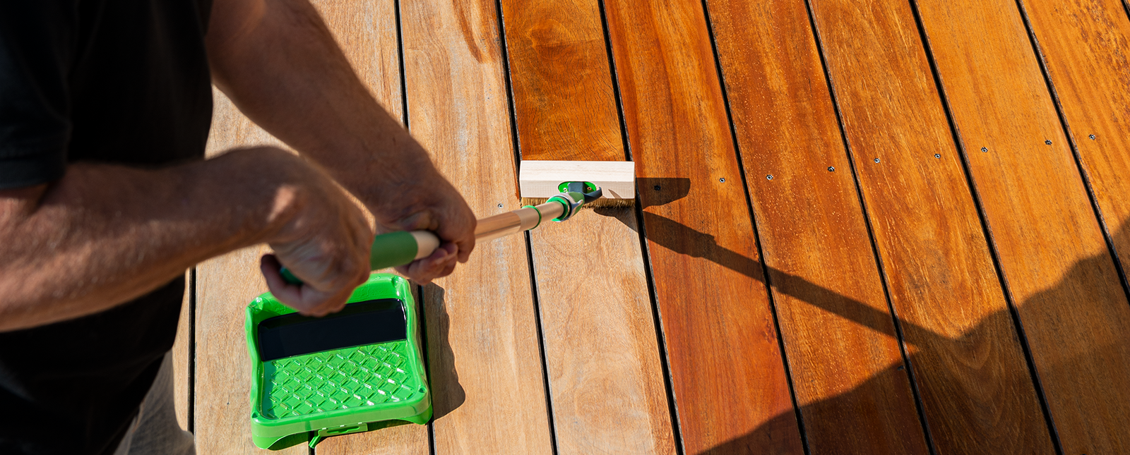 Use Osmo Products for initial care for your wooden decking